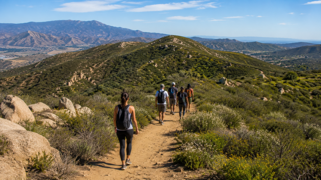 Outdoor hiking adventure near El Cajon California scenic trails