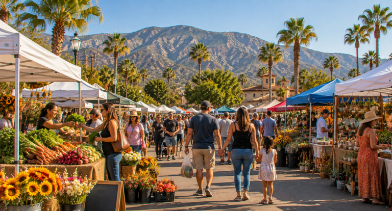 Weekend farmers market in El Cajon California with local vendors
